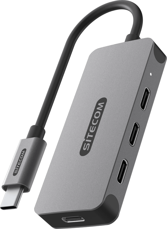Sitecom - USB-C to 4x USB-C Hub - max 5 Gbps / max 7,5 W opladen per poort - 15cm kabel