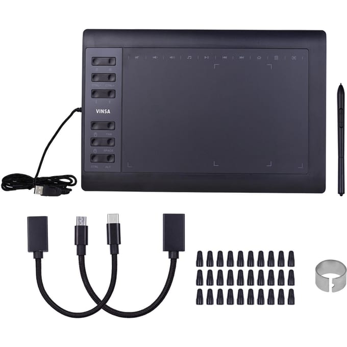 10x6 inch professionele grafische tekentablet 12 sneltoetsen met 8192 niveaus Batterijloos Package 2