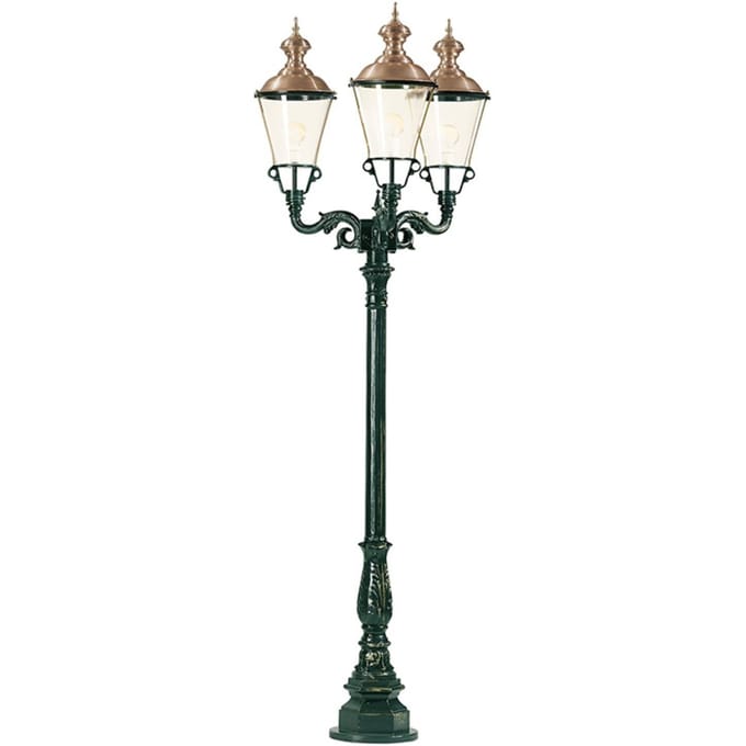 K.S. Verlichting 3-lamps lantaarnpaal Parijs, zwart