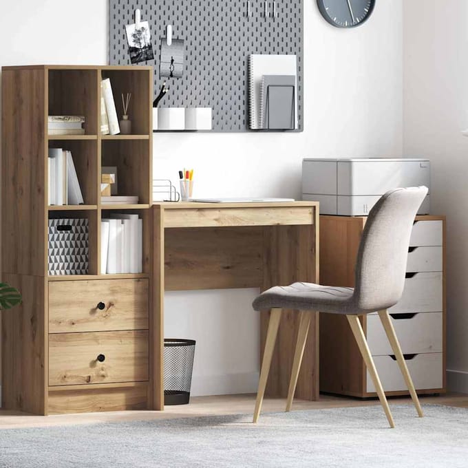 vidaXL - Bureau - Artisan - Eiken - 70 - x - 40 - x - 76 - cm