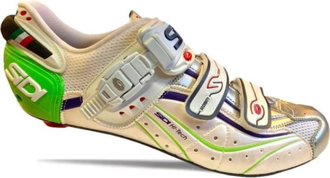 Sidi Genius 6.6 Fietsschoenen Carbon Wit/Groen - Maat 40