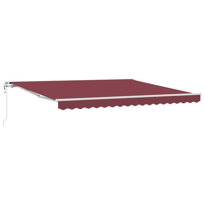 vidaXL - Luifel - automatisch - uittrekbaar - 400x300 - cm - bordeauxrood