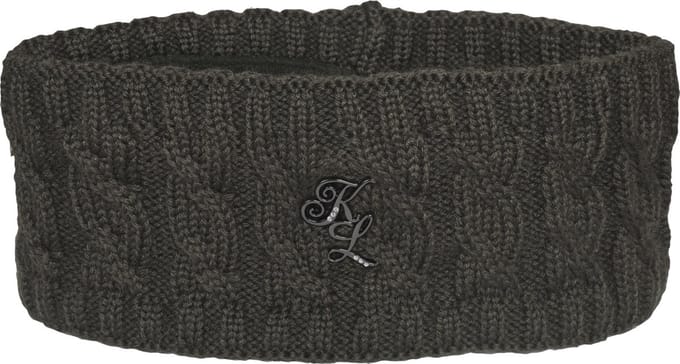 Kingsland - Everley Dames Cable Knitted Hoofdband - Green Beluga