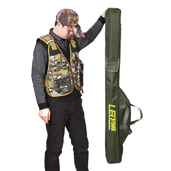 100 cm/150 cm opvouwbare multifunctionele vistassen Hengeltassen 100 legergroene kleur