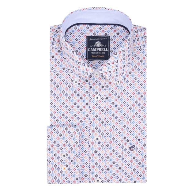 Campbell Casual overhemd met lange mouwen