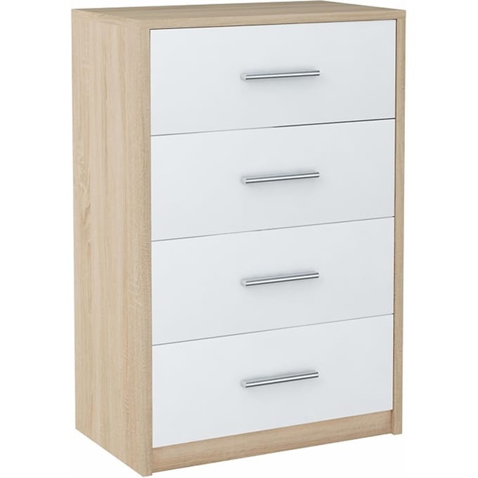 UFC Bodo Serie - Dressoir - 4 Laden - Wit-Sonoma