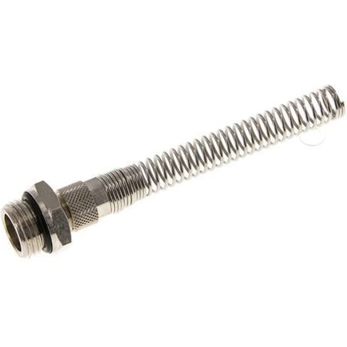 10x8 & G1/2'' Vernikkeld Messing Rechte Opsteekkoppeling Buitendraad Buigbescherming [2 Stuks]