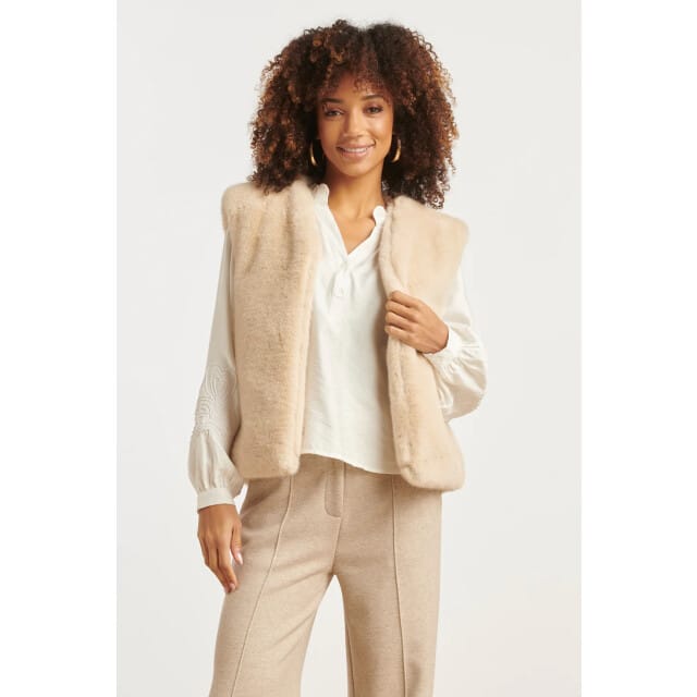 Smashed Lemon Imitatiebont gilet in zand |
