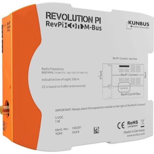 Revolution Pi by Kunbus PR100281 RevPi Con MBUS Busmodule M-Bus 1 stuk(s)