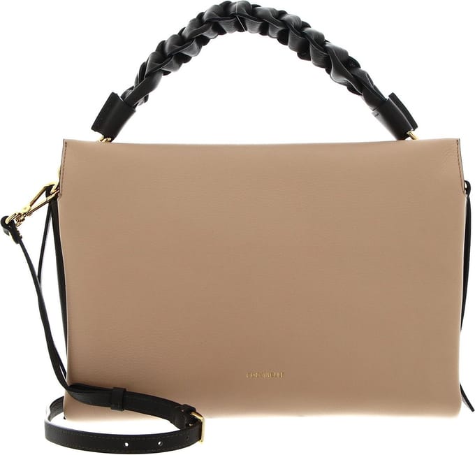 COCCINELLE Leren Schoudertas Boheme Multicolor Handbag Double Grainy Leather Multi. Toasted Beige