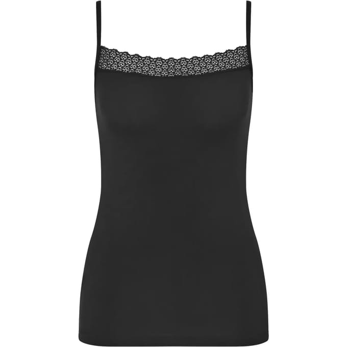 Top met spaghettibandjes en kant, model 'Feel of Modal'