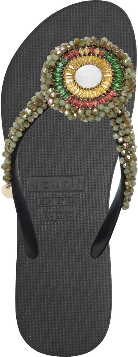 Uzurii | Teenslippers | Dames | Zwart | Maat 39/40