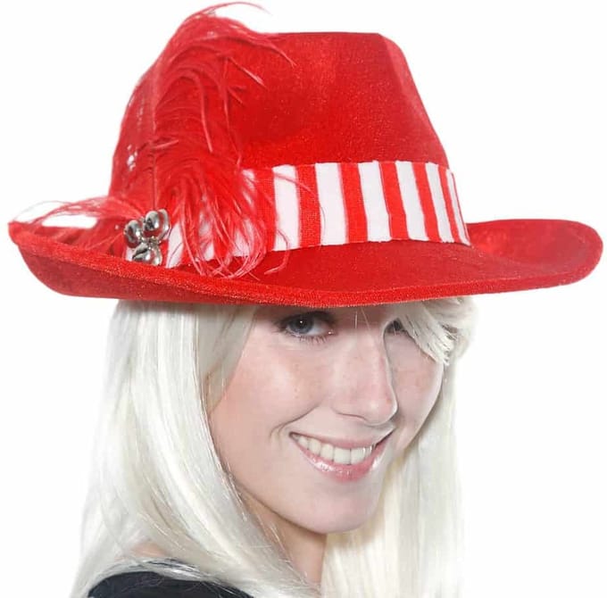 Folat - Hoed Fedora rood