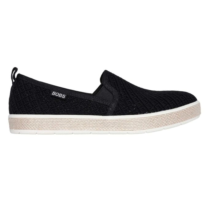 Skechers Geweven espadrilles voor dames (Zwart)