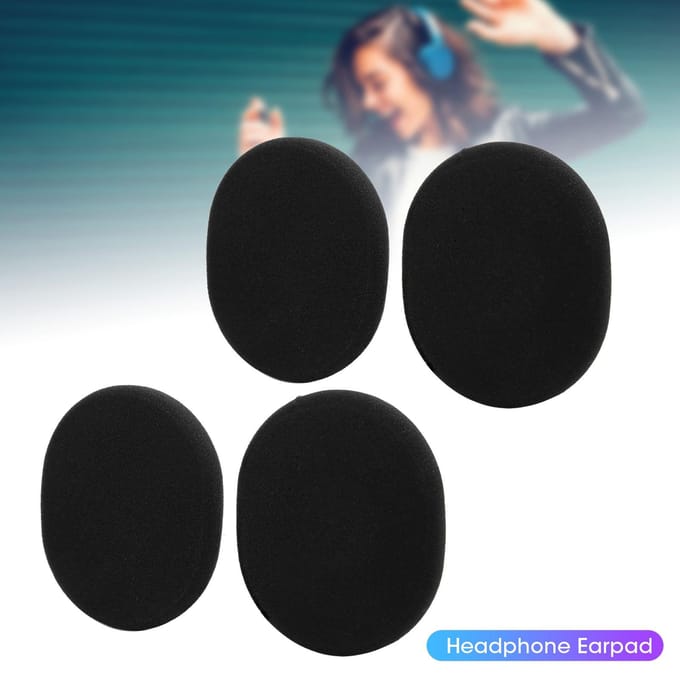 2 Paar Headset Oorkussens Vervanging Koptelefoon Oorkussen voor Logitech H800Zwart black