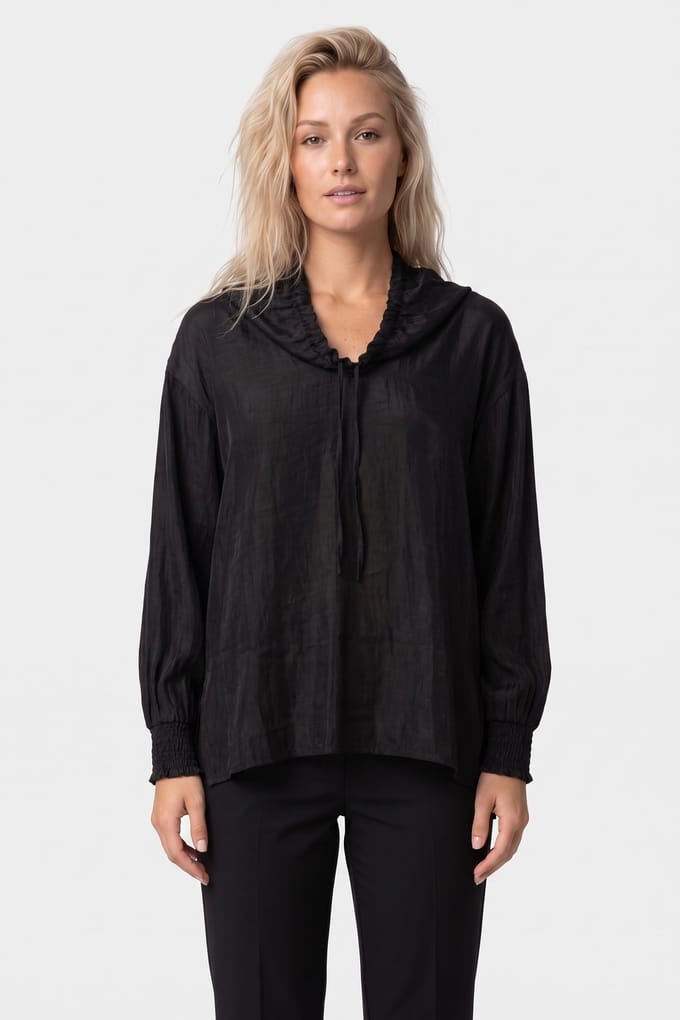 ARKET Issie Anorak Blouse Black Größe: 36 | Longsleeves Outlet | Damen | Schwarz