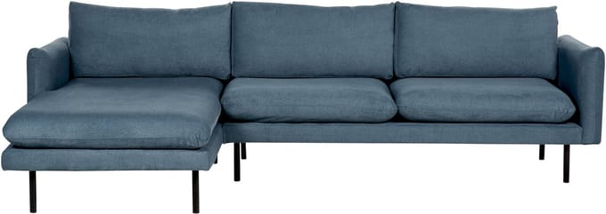 VINTERBRO - Hoekbank - Blauw - Rechtszijdig - Polyester