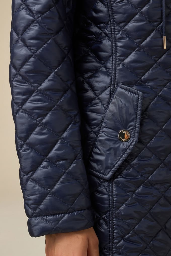 Oltre Lightweight Midi Down Jacket Blue Taglia: 40 | Giacche Outlet | Donna | Blu