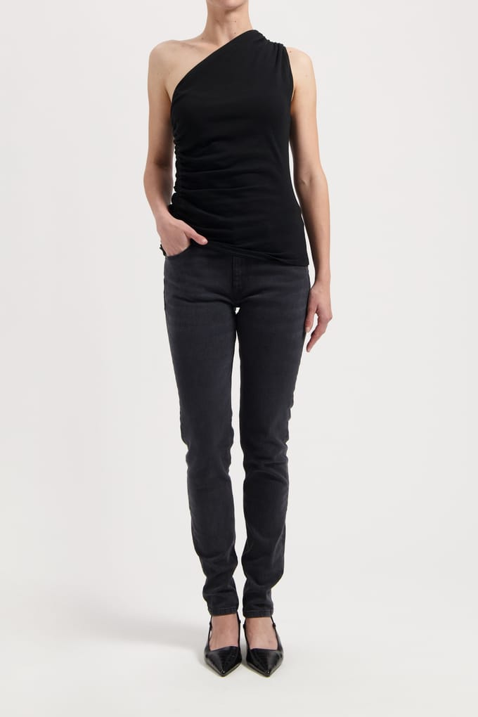 Mud Jeans Skyler Mid Skinny Authentic Black Größe: W28L30 | Skinny Pants Outlet | Damen | Schwarz