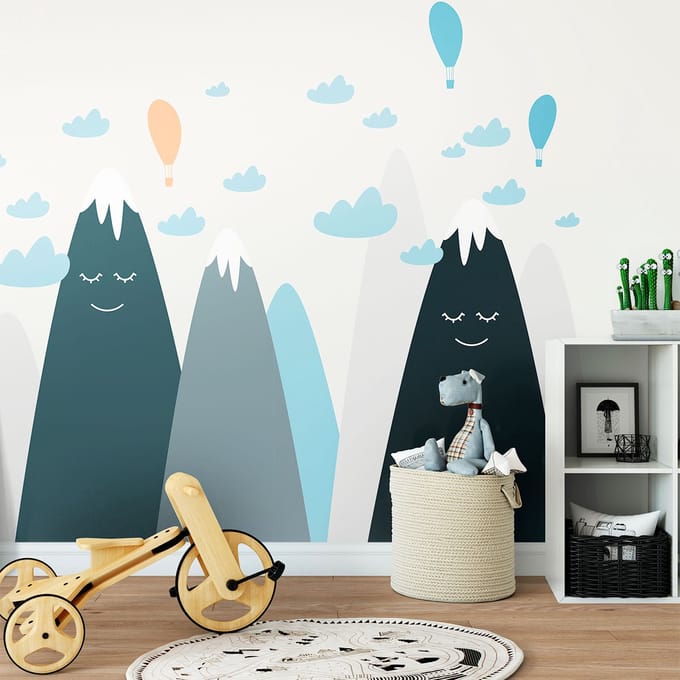 Kinderstickers van Scandinavische bergen, Juliska, 40 x 60 cm