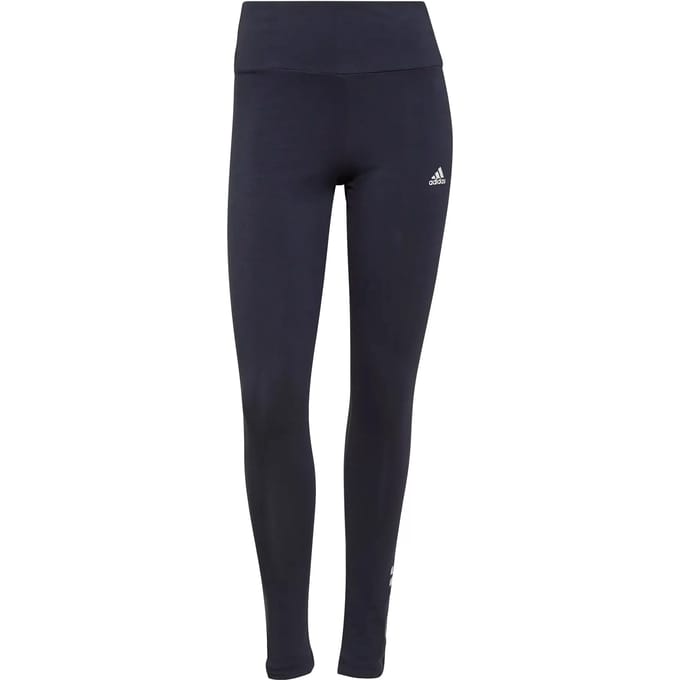 adidas Sportswear ESSENTIALS HIGH-WAIST LEGGING MET LOGO - Dames - Blauw- XS
