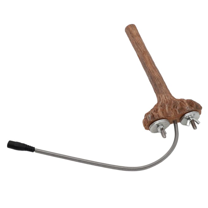 Verwarmde Vogelstok 5W Vogelverwarmer Vogelstok Standaard Verwarmer voor Afrikaanse Grijze Parkieten Valkparkieten brown