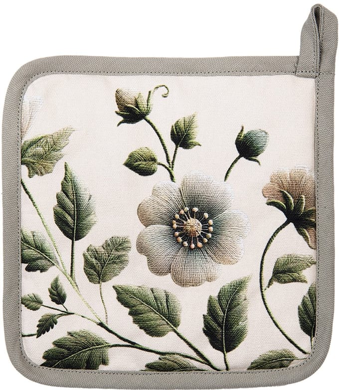 Clayre & Eef Pannenlap 20x20 cm Beige Katoen