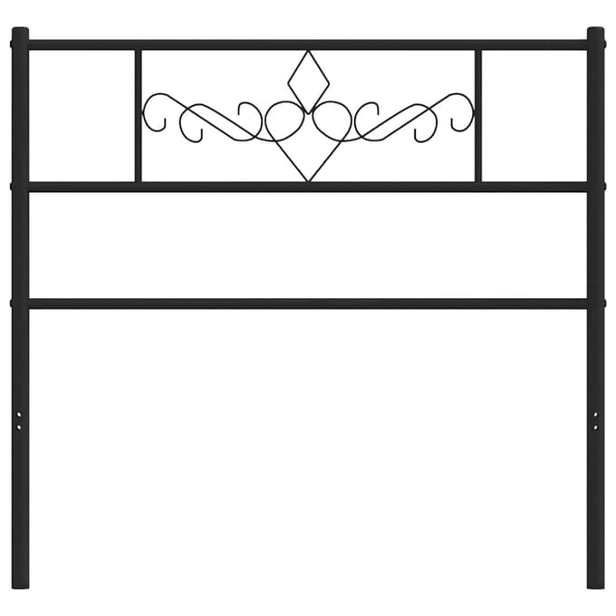 vidaXL - Vervangend - hoofdbord - 75 - cm - metaal - zwart
