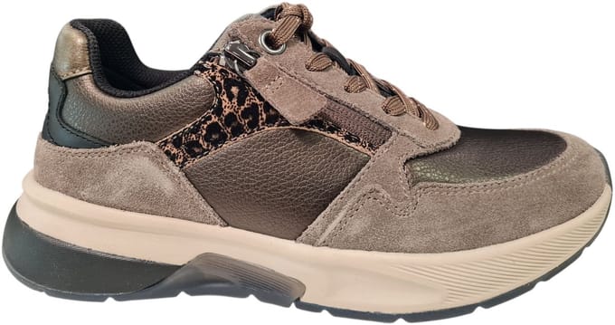 Gabor Rollingsoft Bruine Dames Sneakers - Bruin/Brons - 41