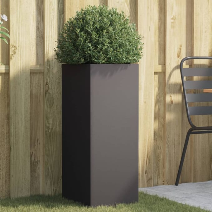 vidaXL - Plantenbak - 32x29x75 - cm - staal - zwart