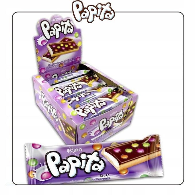 Solen Papita biscuit sablé avec garniture chocolat et lait 33g