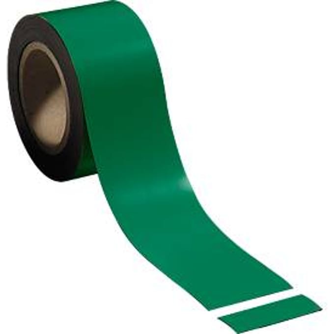 Magneetband, lichtgroen, 70 mm x 10 mm