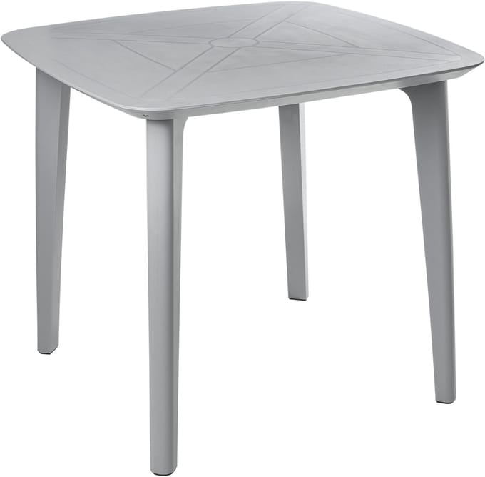SORICO - Tuintafel - Lichtgrijs - Synthetisch materiaal