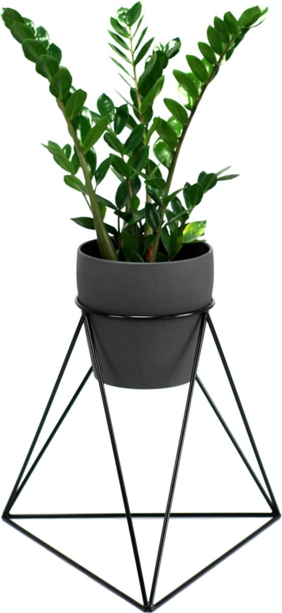 Zwart, metalen bloembed - LOFT 46cm