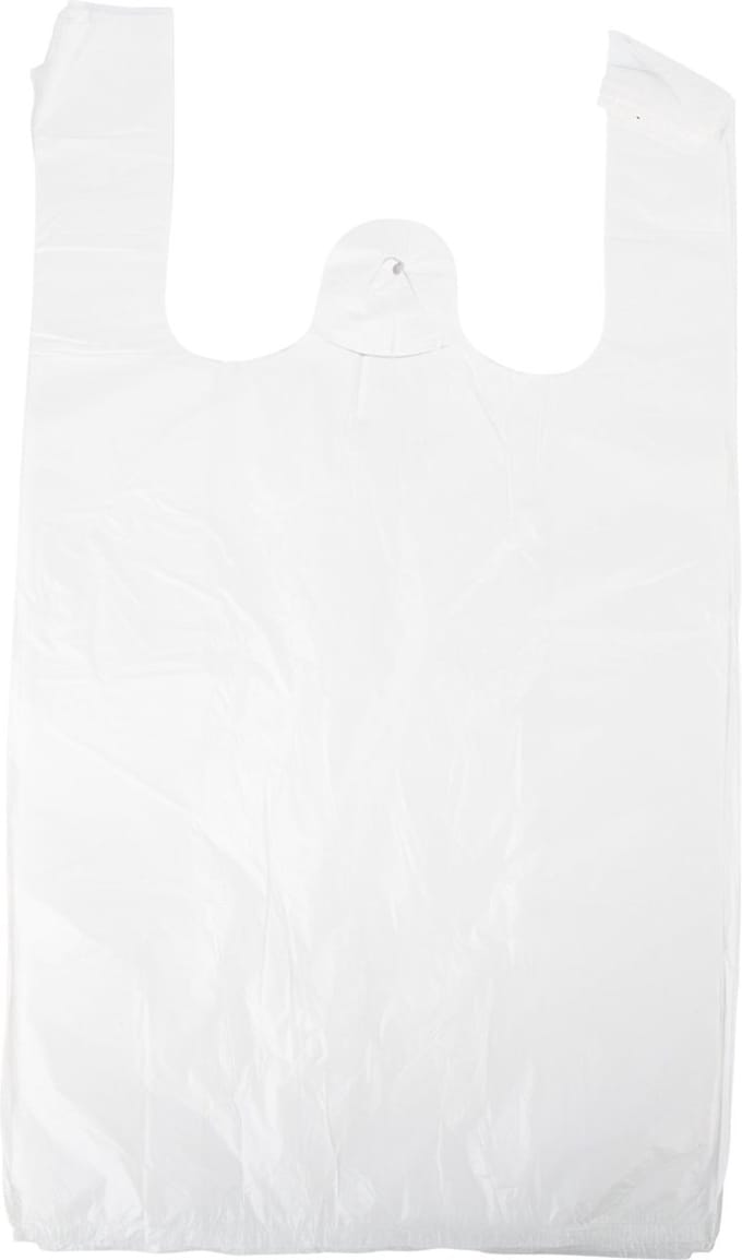 Take Dis Hemdtas HDPE 30/20 x 60 cm, wit - Pak 200 stuks, plastic tas