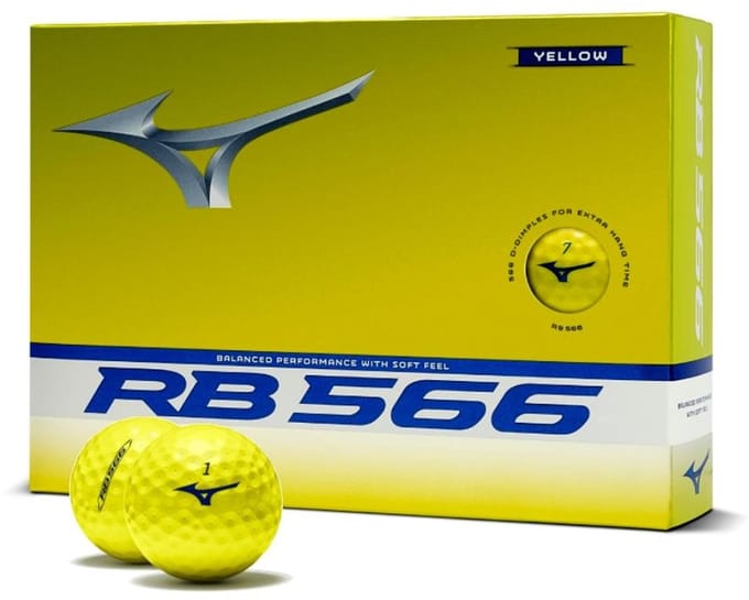 Mizuno RB566 Golfballen 2026 - Geel -12 Stuks