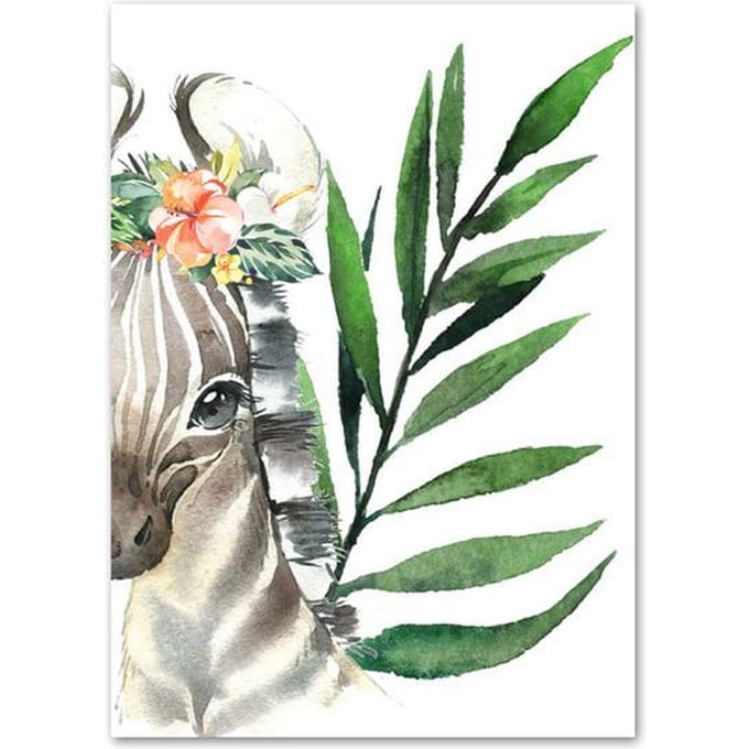 Peinture diamant 5D à faire soi-même, broderie d'animaux zèbre, point de croix, décoration d'intérieur 3D 20X30CM gray