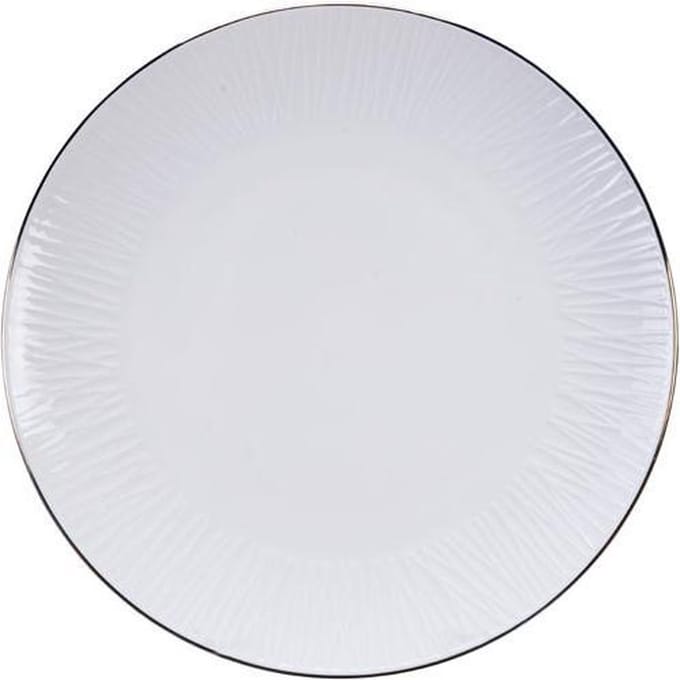 Tokyo Design Studio - Nippon White Lines Bord - Wit/Goud - Ø 15 cm - Porselein