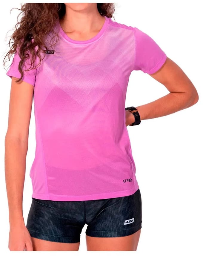 42k Running Motion T-shirt Met Korte Mouwen Paars L Vrouw