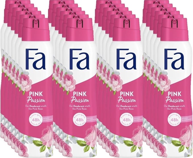 FA Pink Passion Deodorant Spray 150ml - Voordeelverpakking 24 stuks
