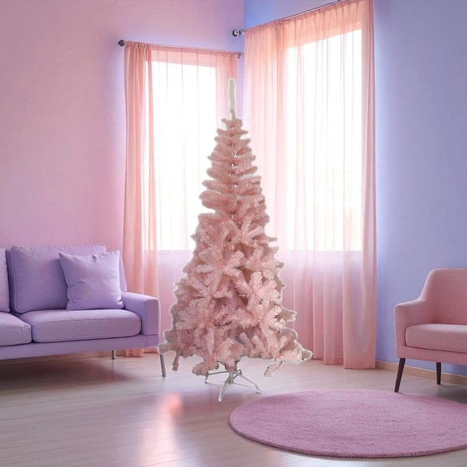 Roze kunstkerstboom Pino 180 cm – 600 takken, opvallend design