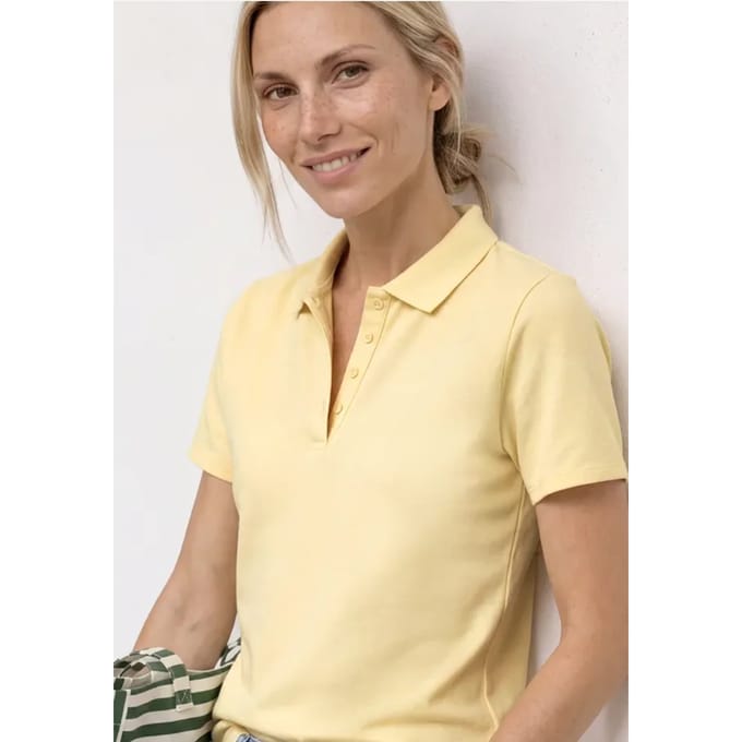 Poloshirt met korte mouwen en geribde structuur