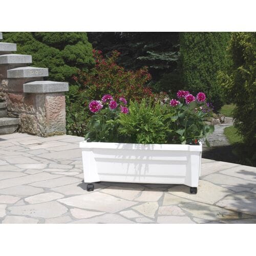KHW Plantenbak met wielen (Wit)