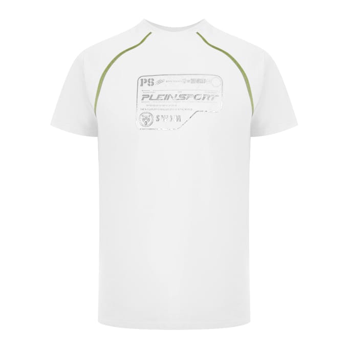 Prestatie Korte Mouwen Logo T-shirt in Wit