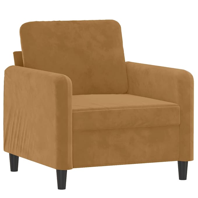 vidaXL 3-delige Loungeset fluweel bruin