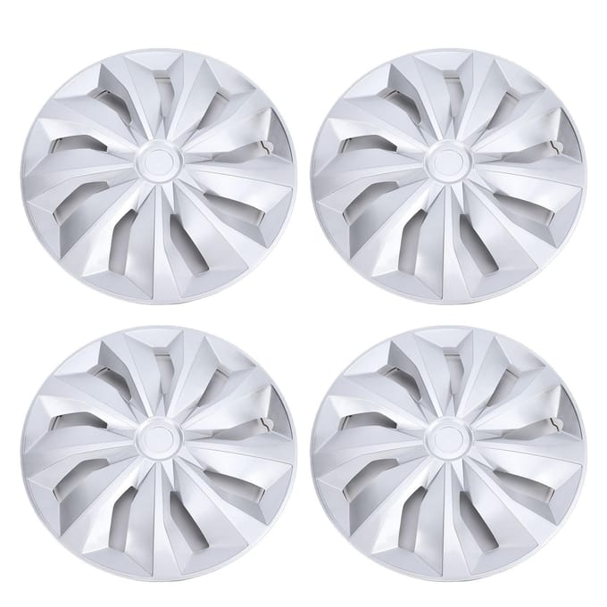 4 STKS 14 Inch Wielnaafdop Vervanging voor Citroen AX Universele R14 Velgkap white