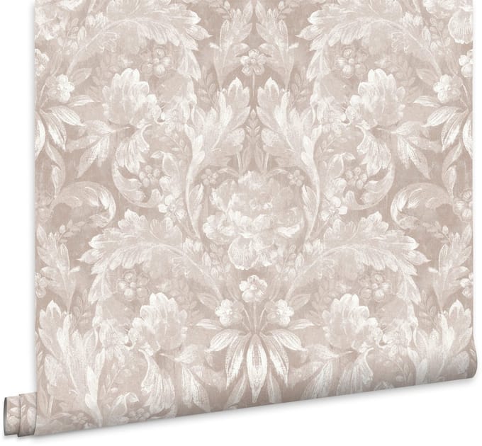 Laura Ashley Apolline Behang - Bloemen - 10mx52cm - Grijs