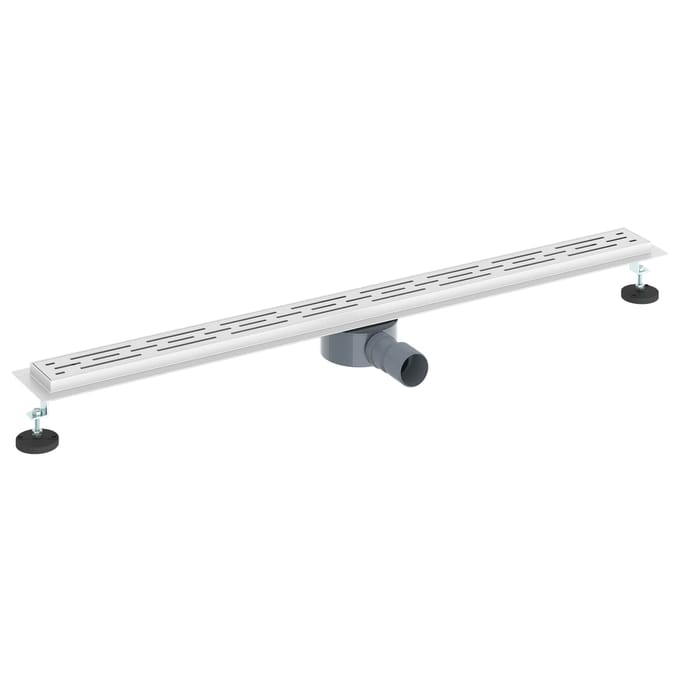 vidaXL - Doucheafvoer - lineair - design - met - 360° - sifon - zilver - 100 - cm