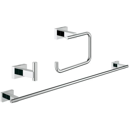 GROHE Essentials Cube badkamer accessoireset (3-in-1) - Chroom