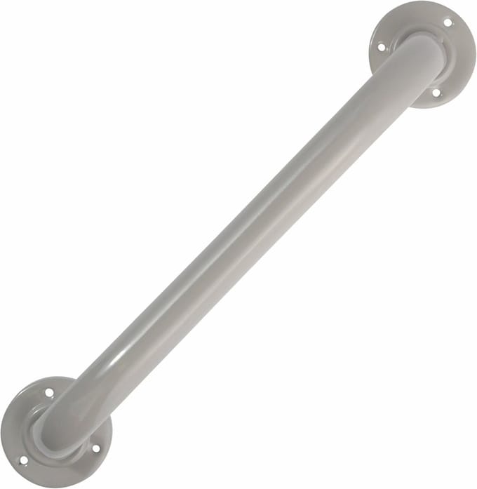 MSV Badkamer/douche wand/muur handgreep - rvs metaal - beige - 30 cm - Extra houvast beugel